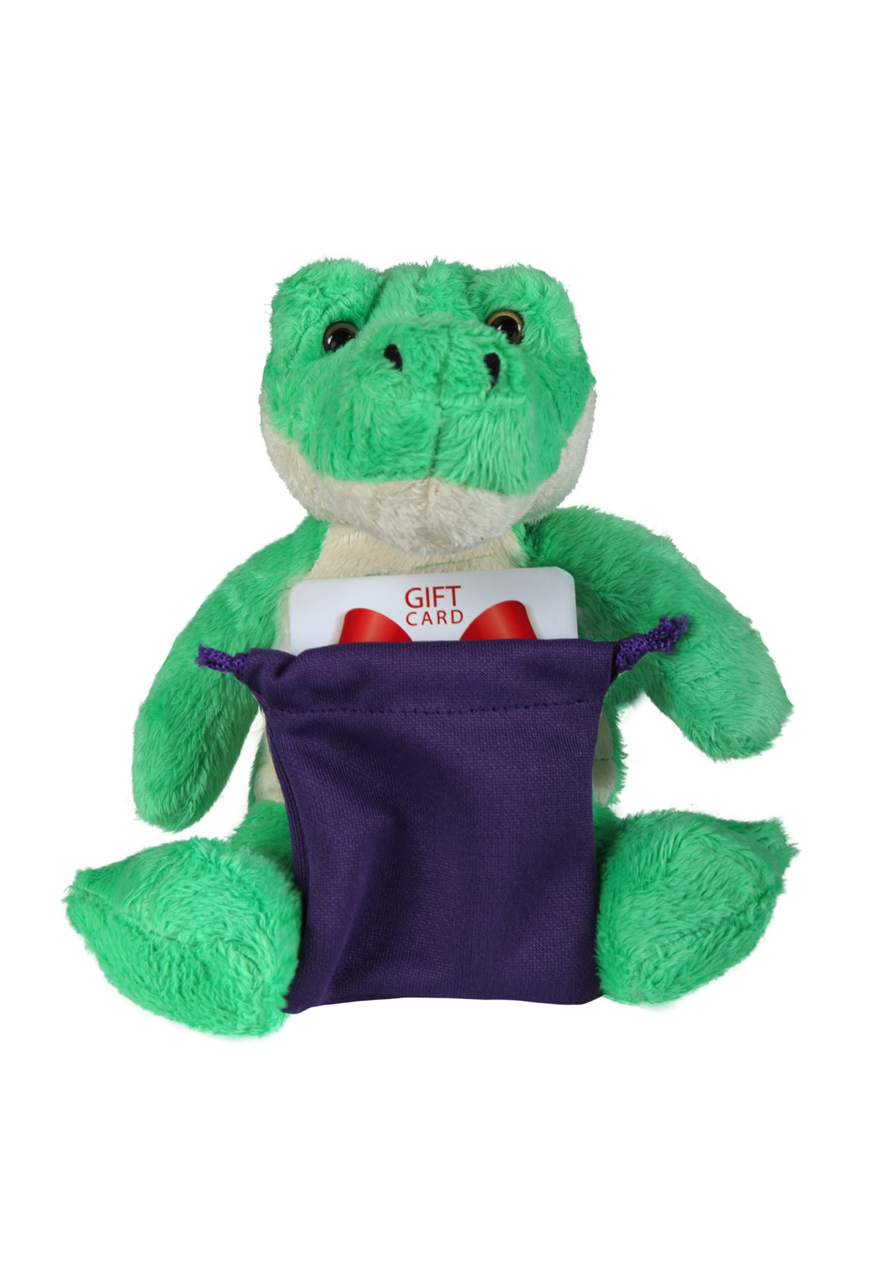 soft plush Alligator with gift card sack