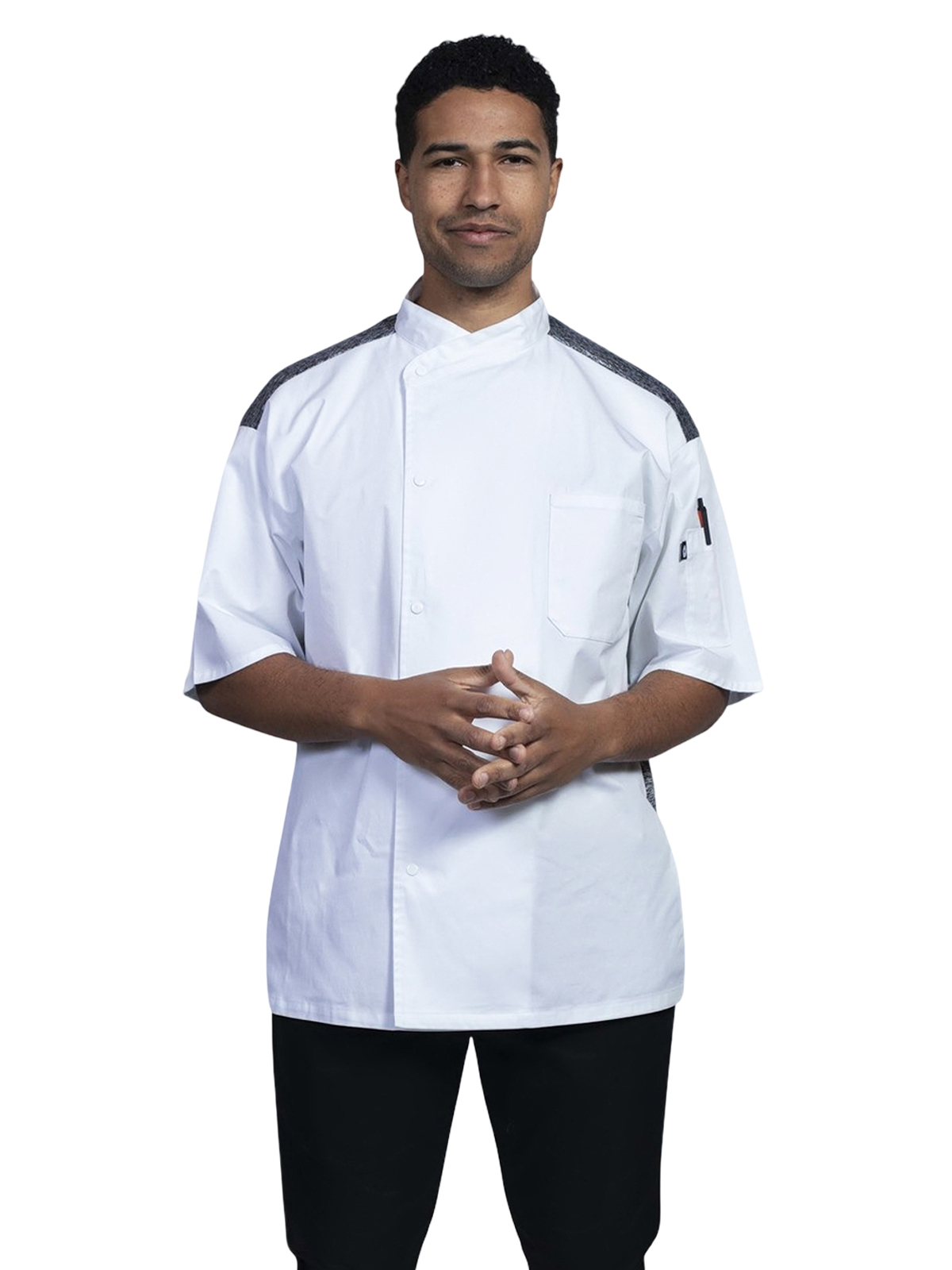 Uncommon Chef - Lycra - Unisex 2-Pocket Modena Chef Coat 3