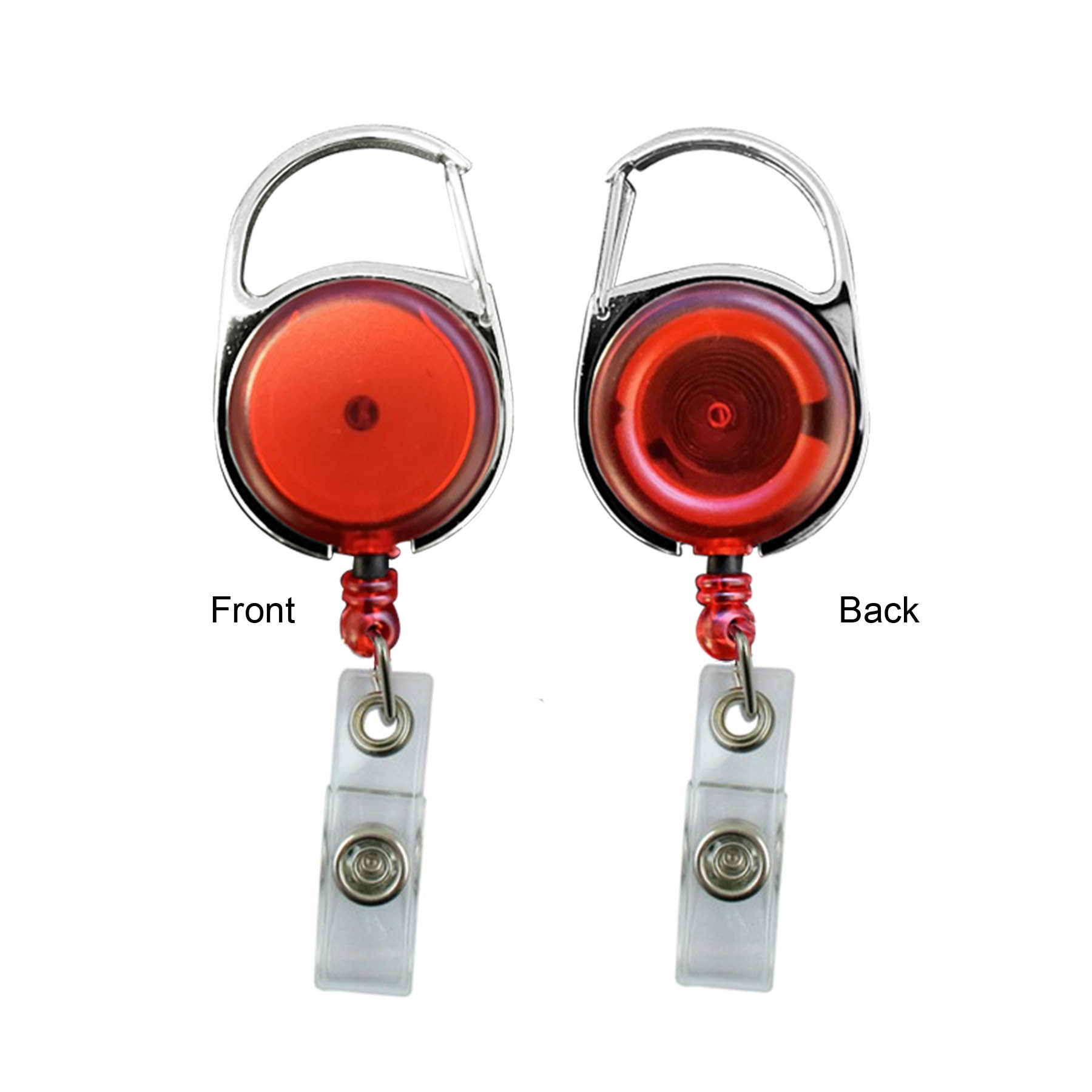 Retractable badge holder with carabiner clip - Close Out 2