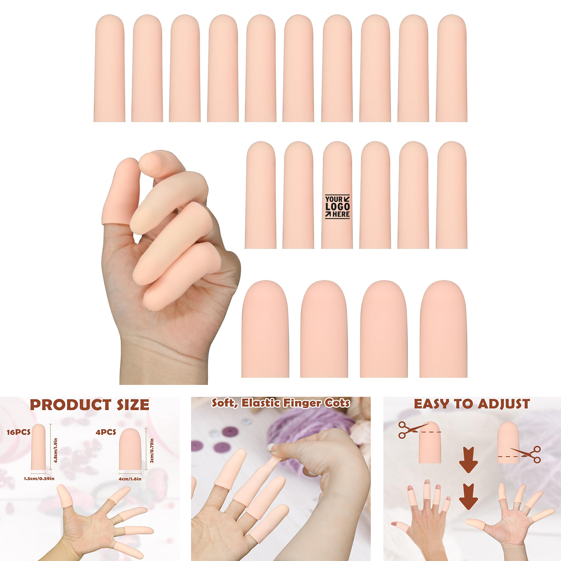 Gel Cots Thumb Protector Silicone Finger Sleeves Cover for Wounds Hand Eczema 2