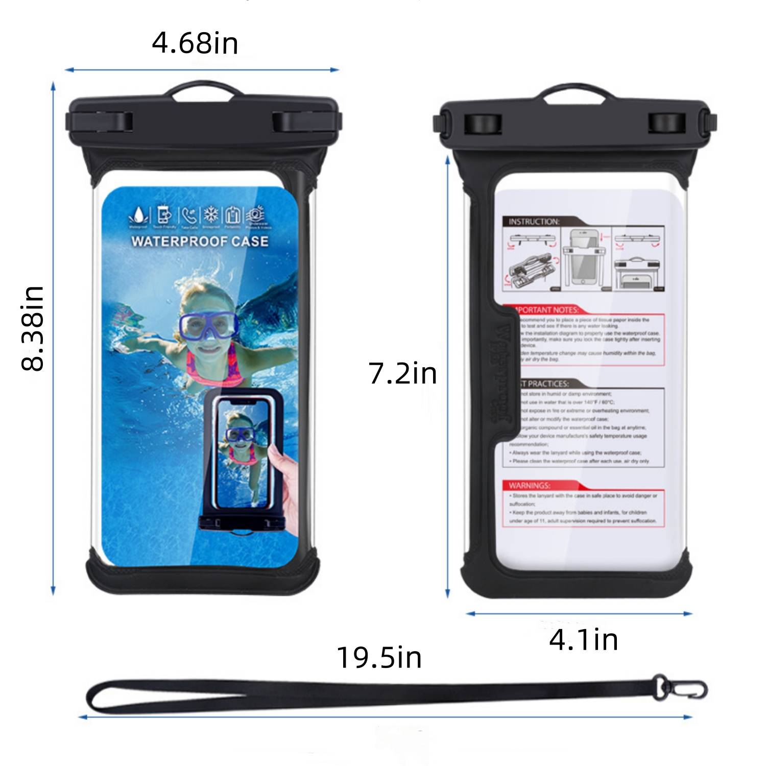 Waterproof Phone Pouch Case for snorkeling 1