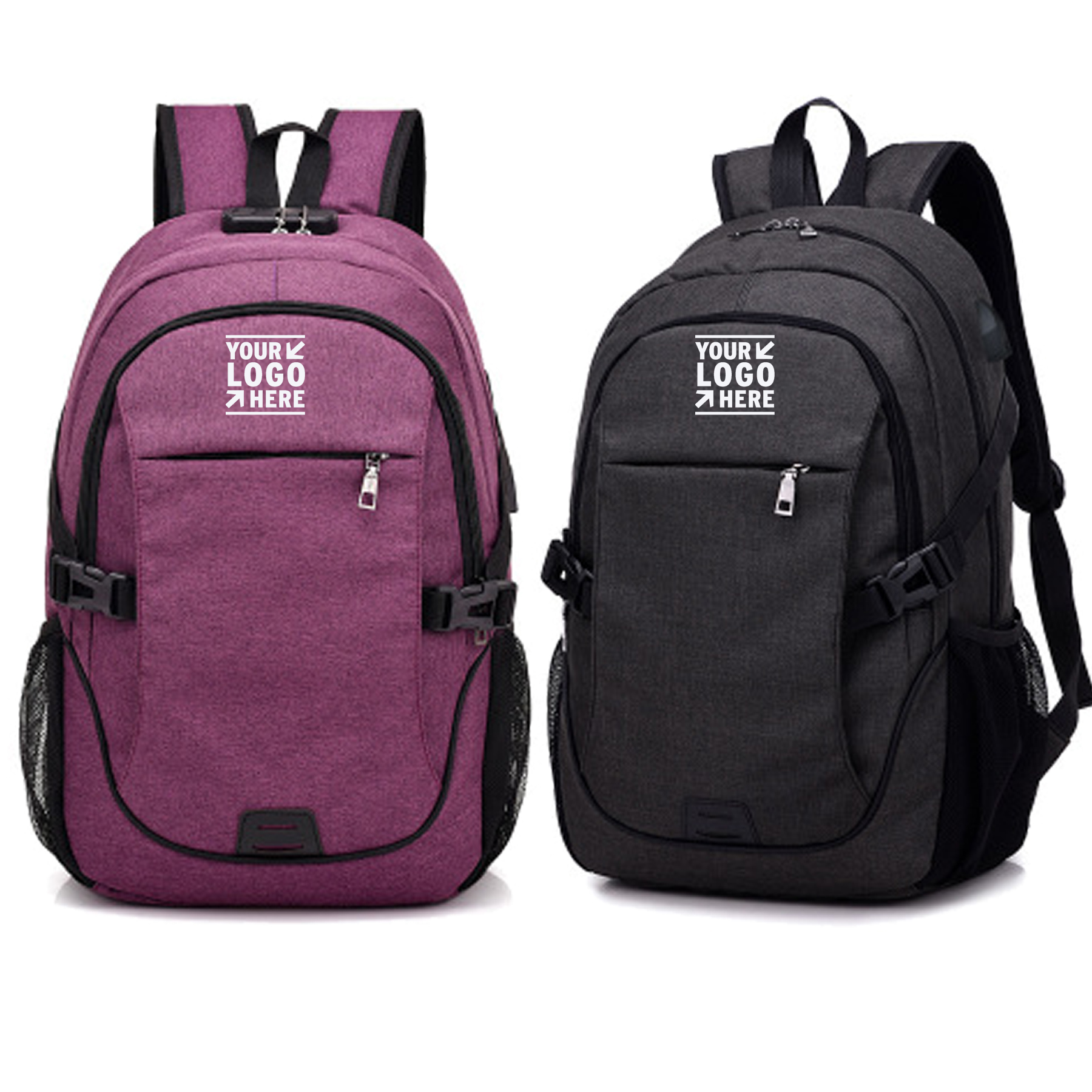 School Computer Bookbag Packbag Backpack with USB Charging Port