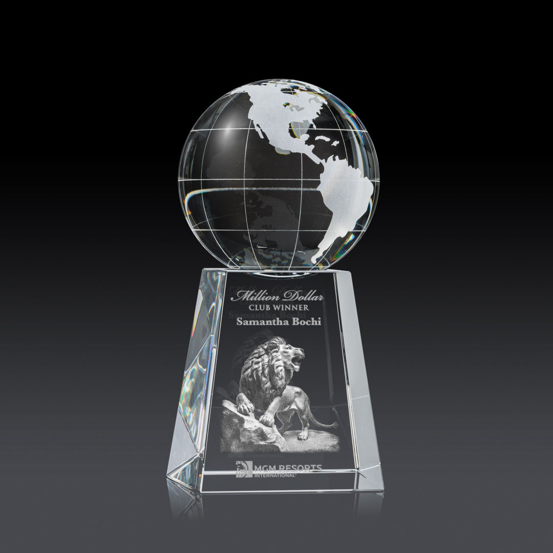Globe on Tall Base 3D 6