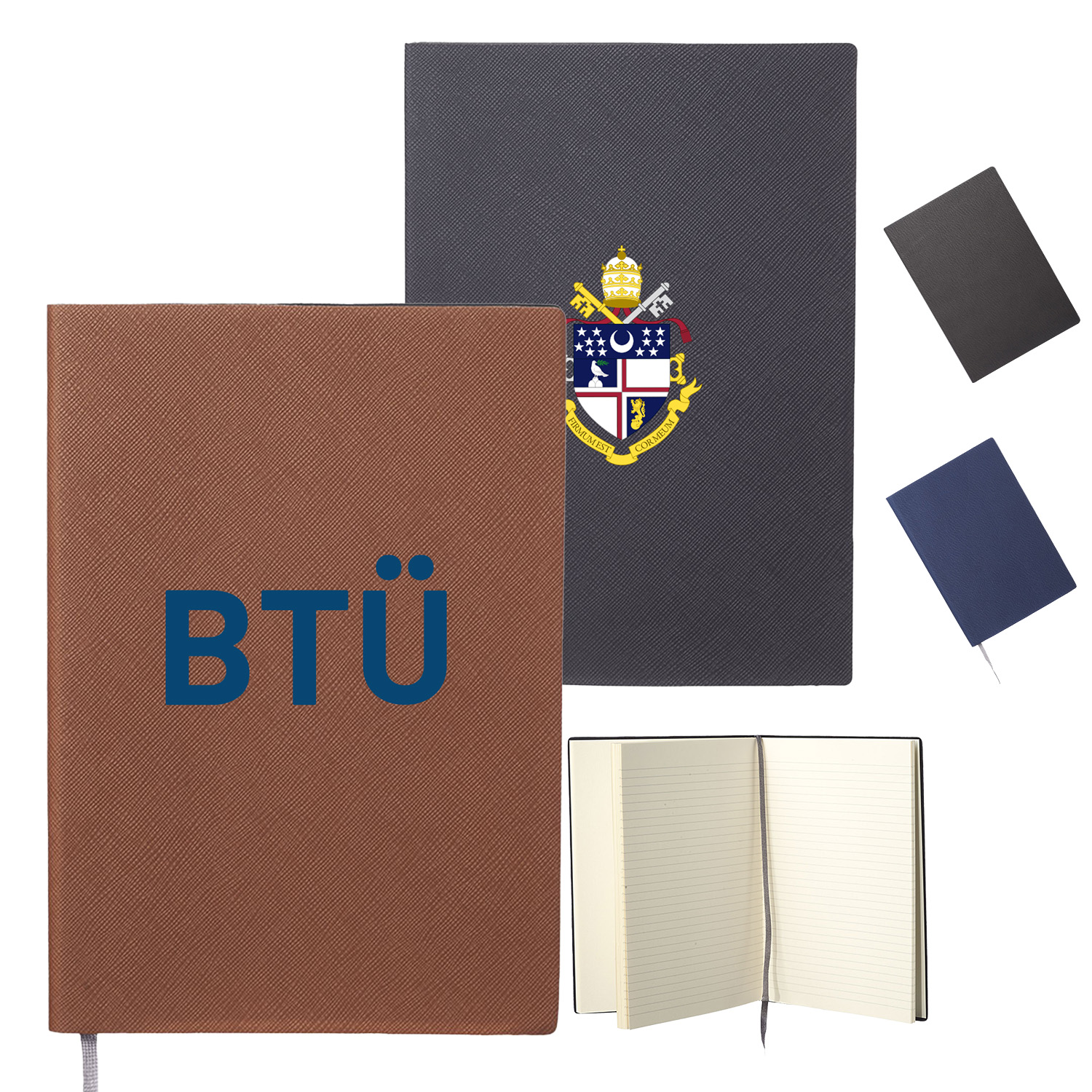 Softcover Notebook w/ Custom Imprint & Woven Fabric Bookmark 2
