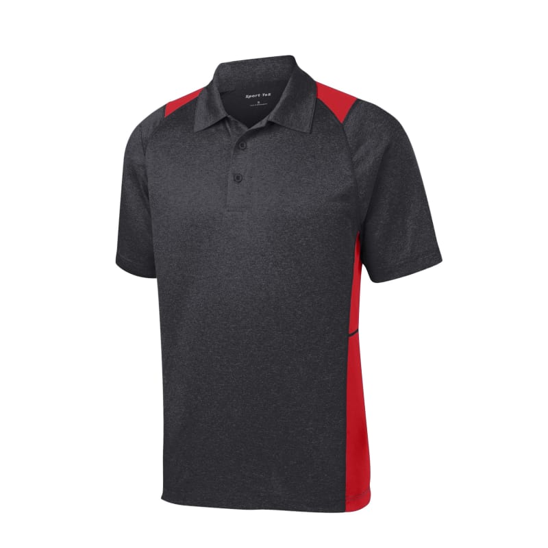 Sport-Tek Heather Colorblock Contender Polo. 92