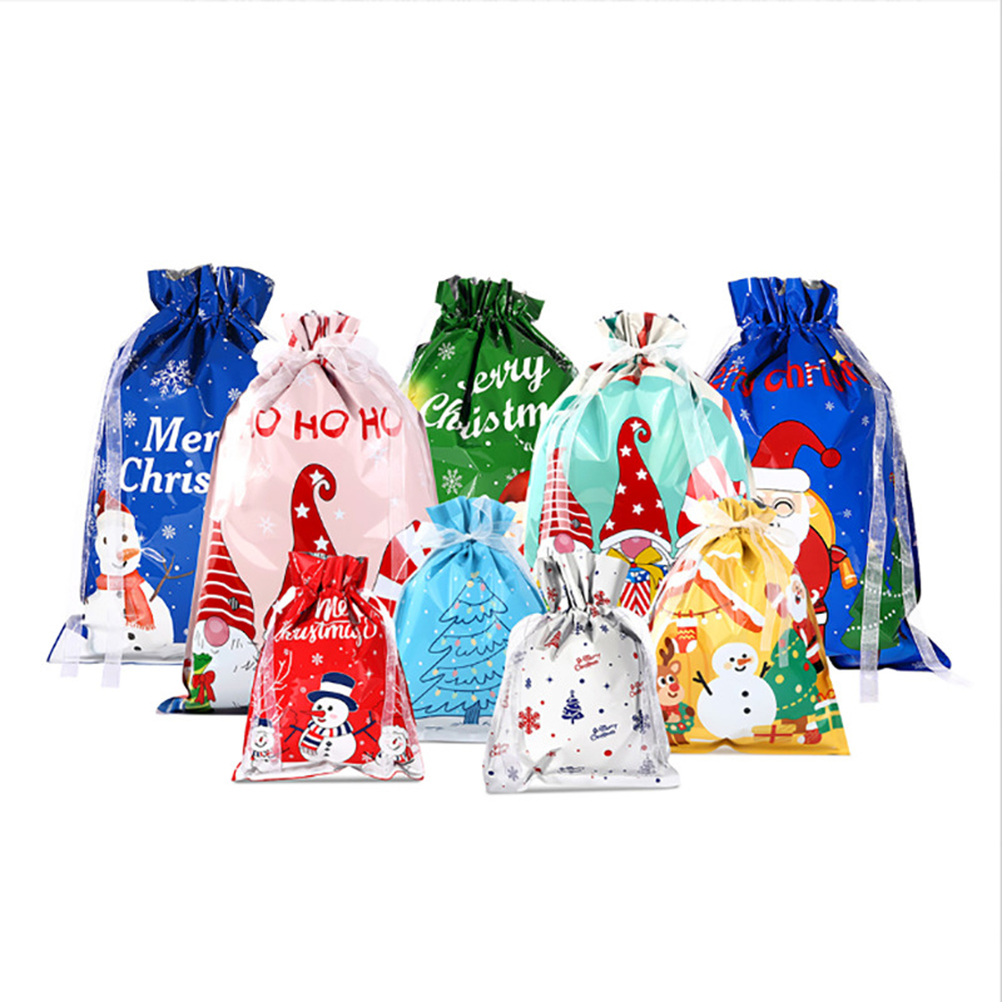 Drawstring Christmas Candy Gift Bag 7
