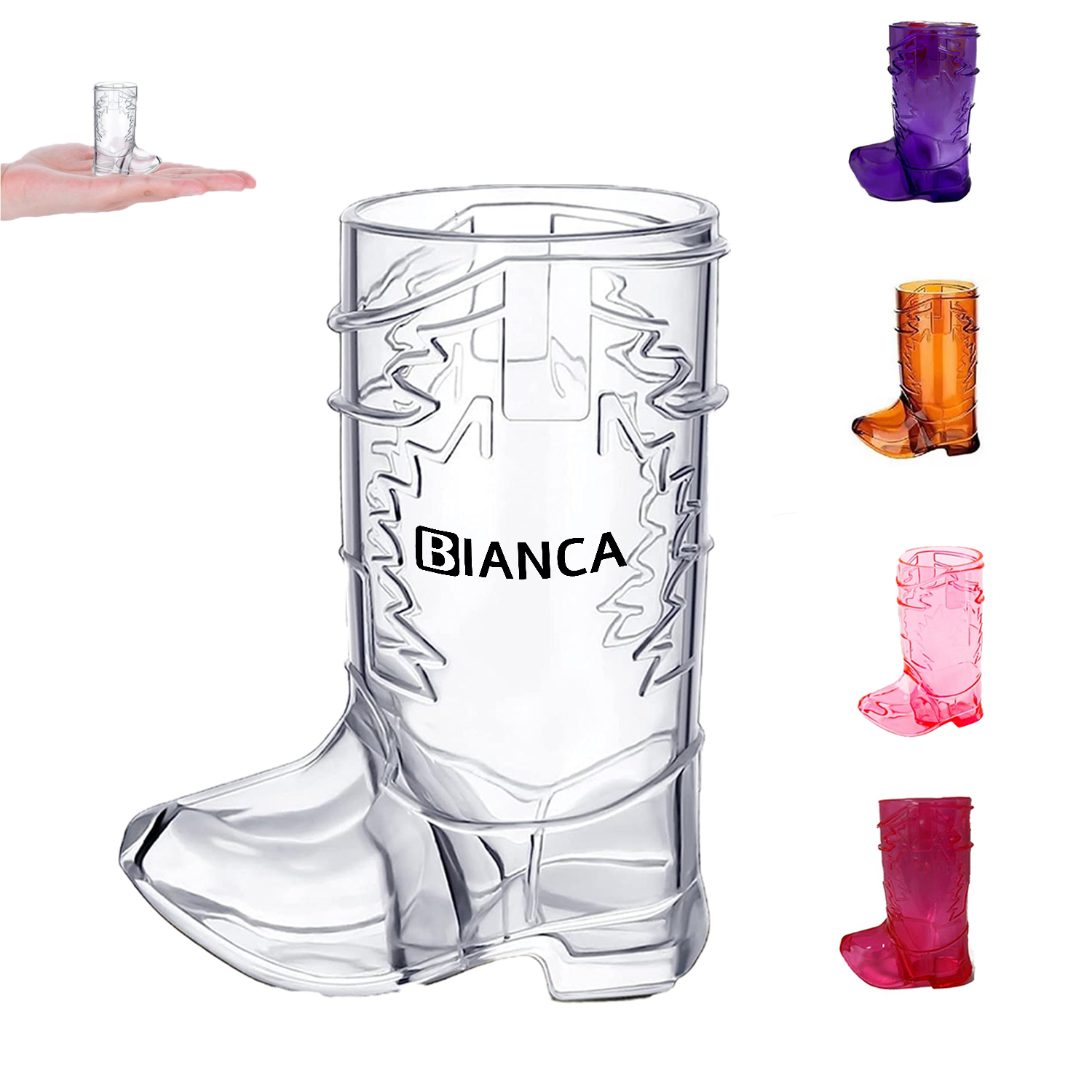 1 Oz Western Boot Shot wine Glass 1