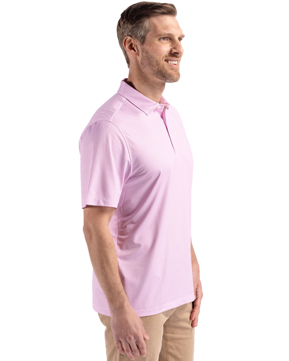 Cutter & Buck Pike Recycled Diamond Dot Print Mens Polo 37
