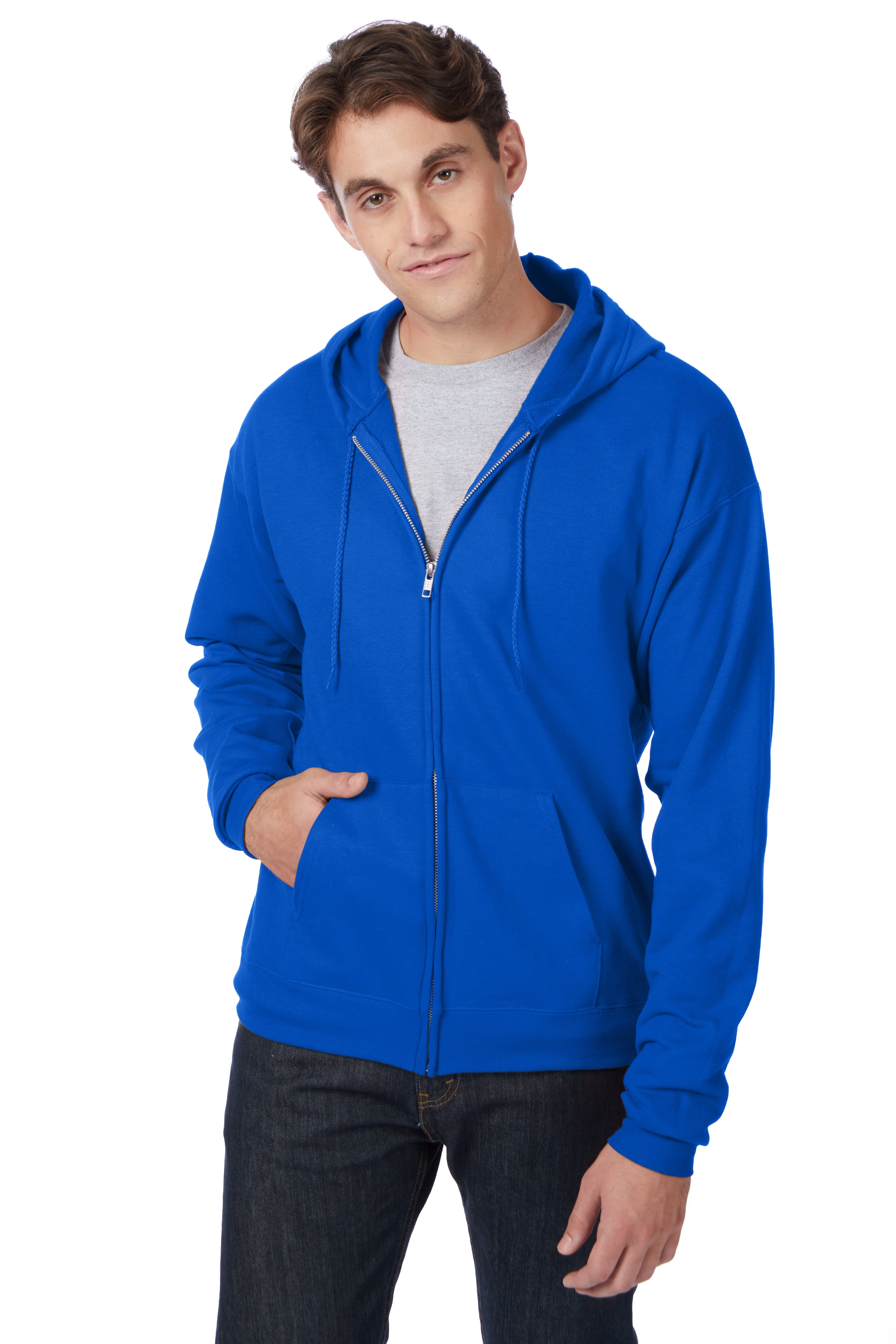 Hanes EcoSmart Full-Zip Fleece Hoodie, custom hoodie or sweatshirt with logo imprint 9
