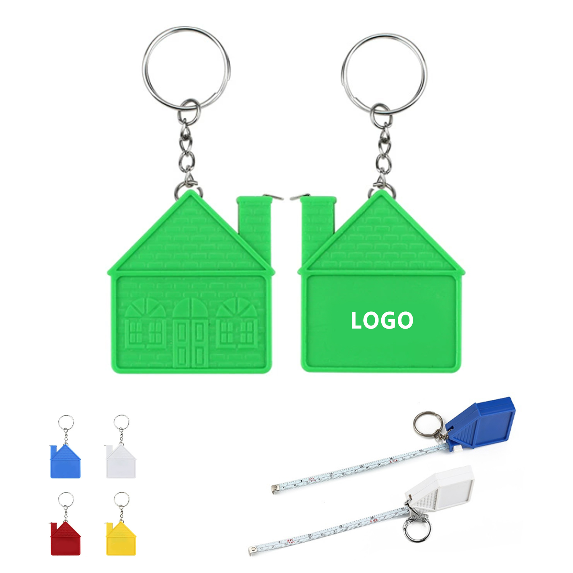 House Shaped Measuring Tape Keychain 2