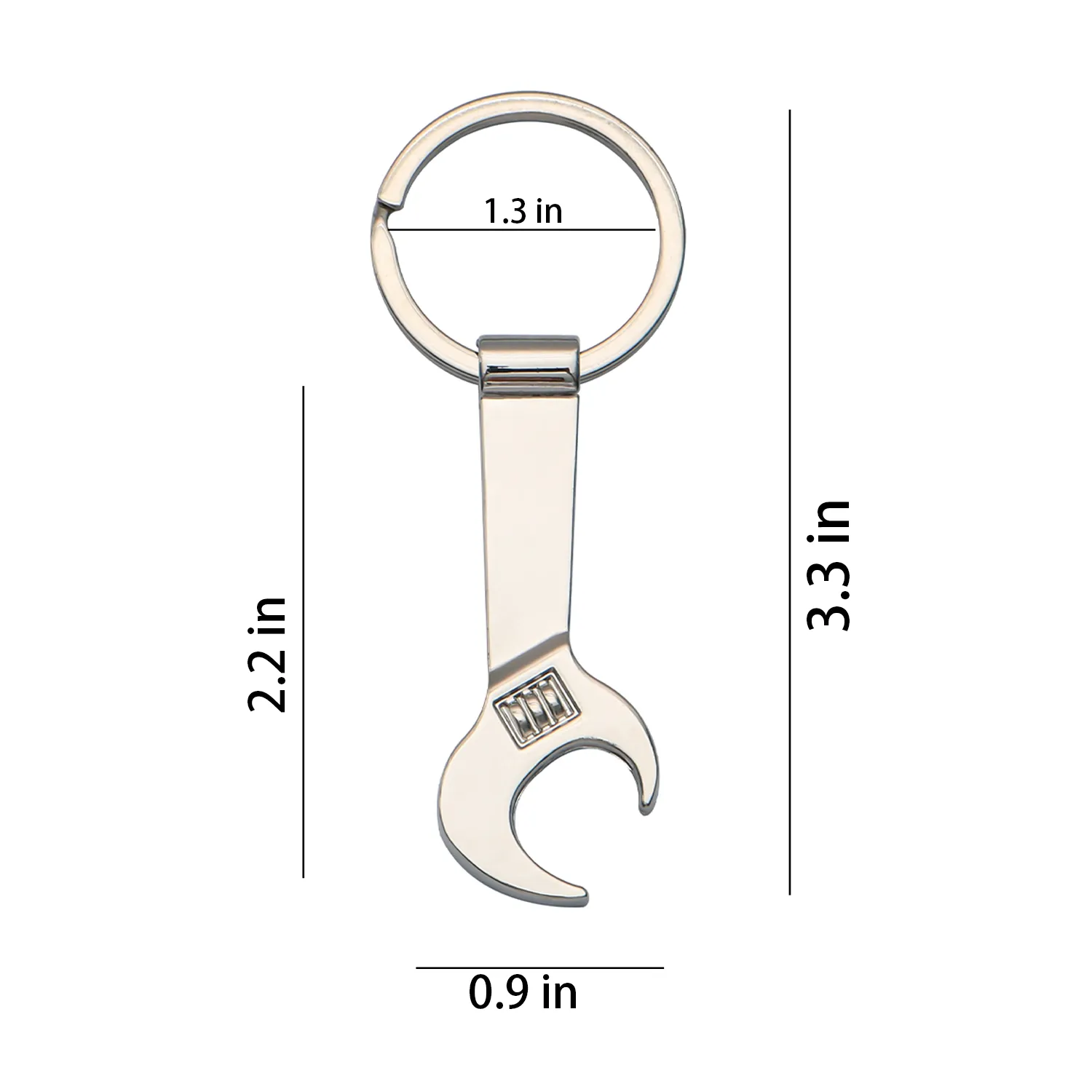Stainless Steel Wrench Keychain Bottle Opener 1