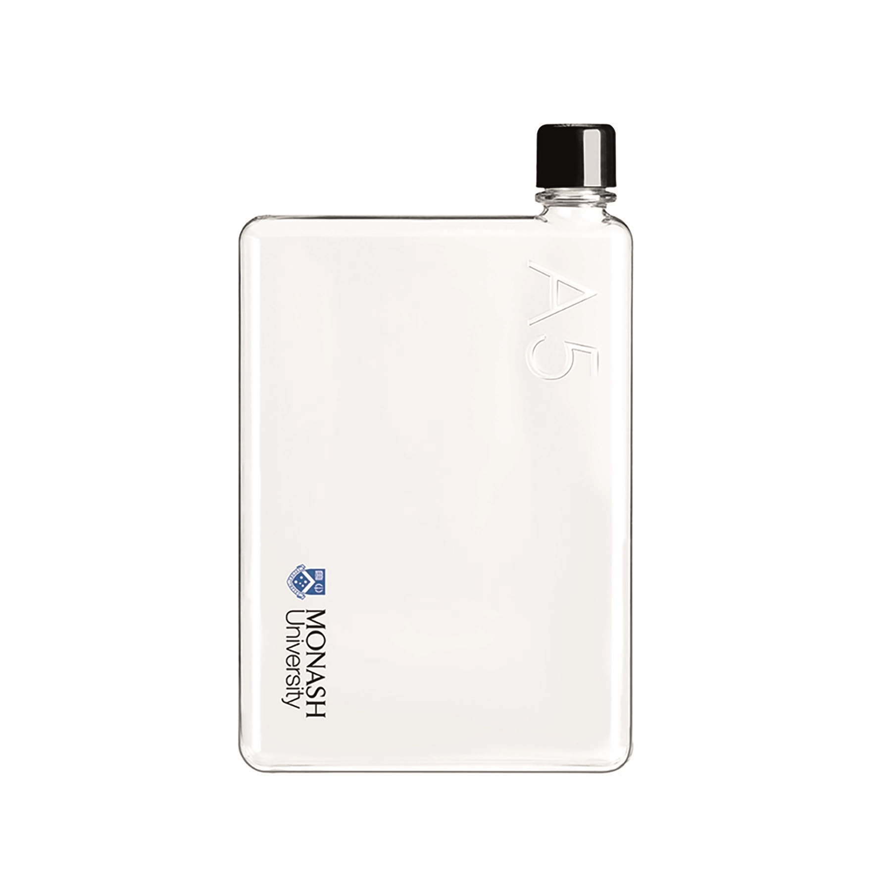 A5 Memobottle - Flat water bottle, designed to fit 1