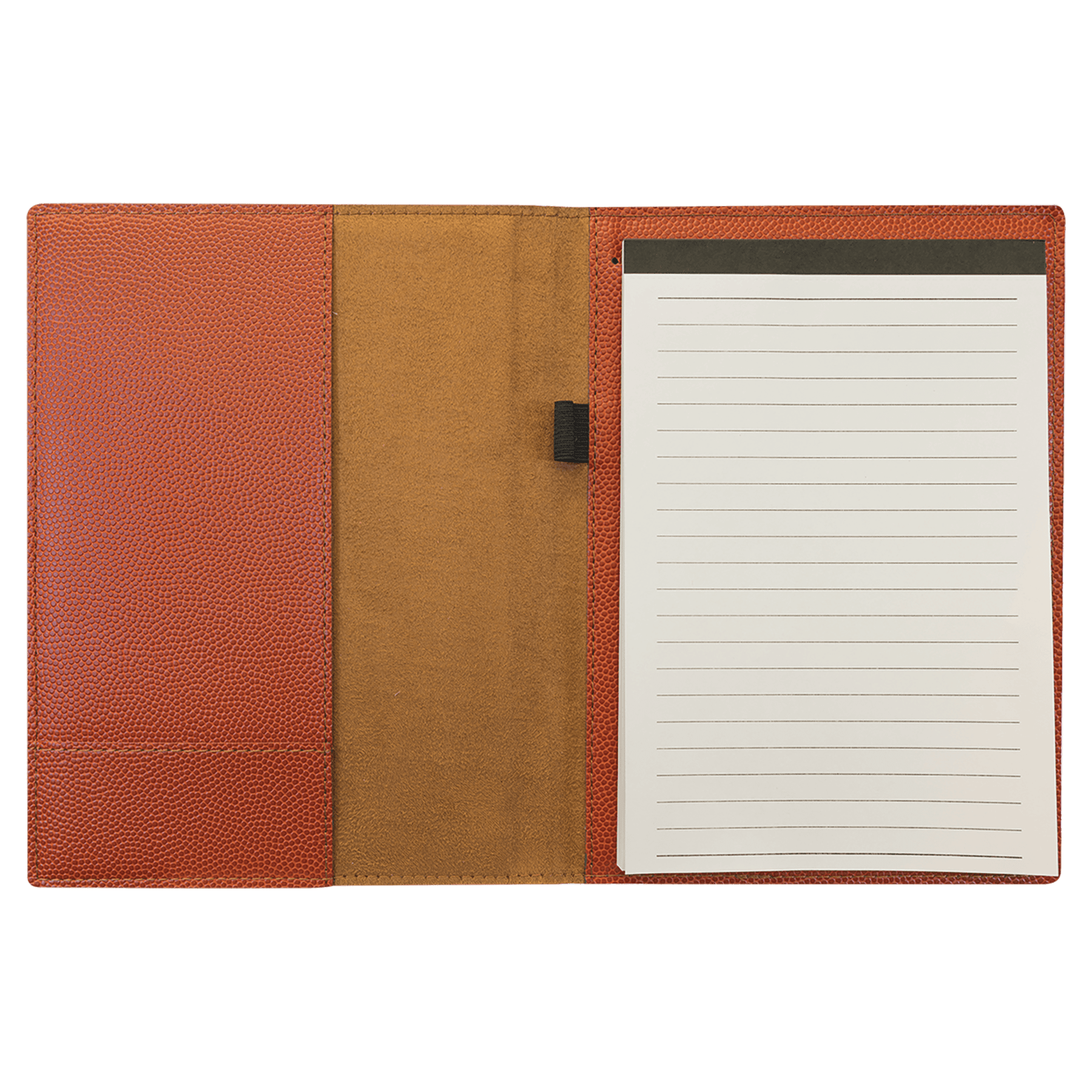 7" x 9" Basketball Leatherette Small Portfolio with Notepad 3