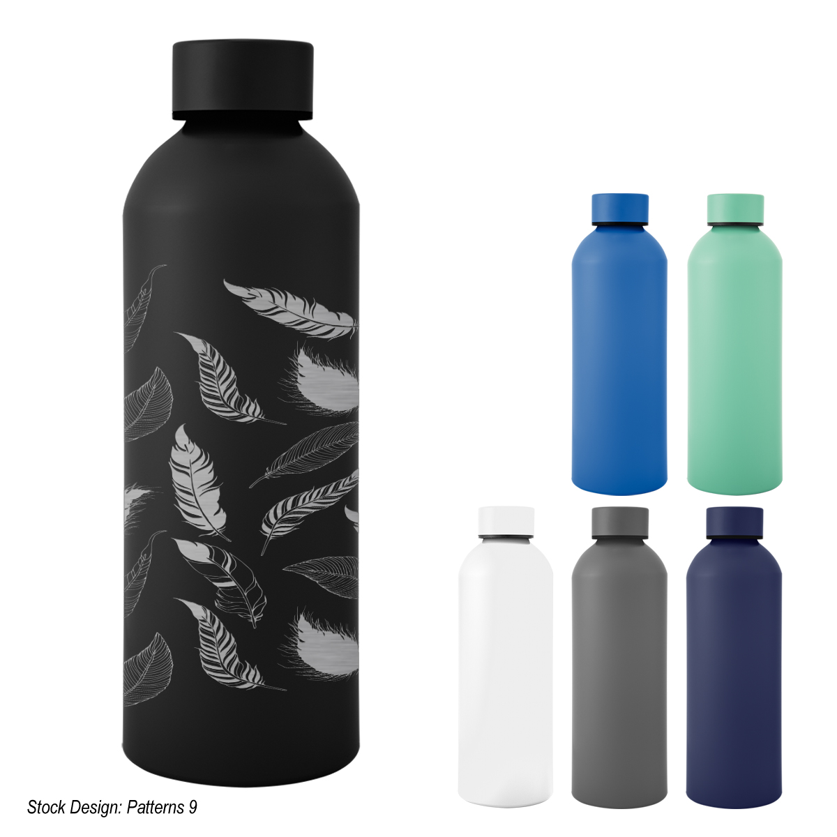 25 Oz. Full Laser Blaire Recycled Aluminum Bottle, custom water bottle with logo imprint 2