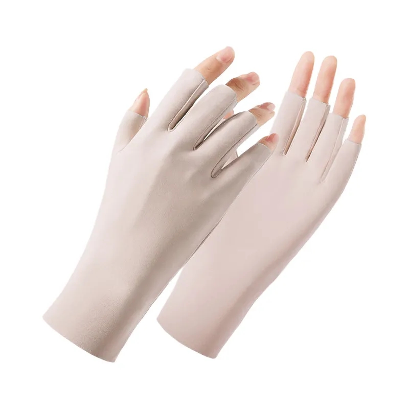 Outdoor UV Manicure Gloves, custom women's shirt with logo imprint 6