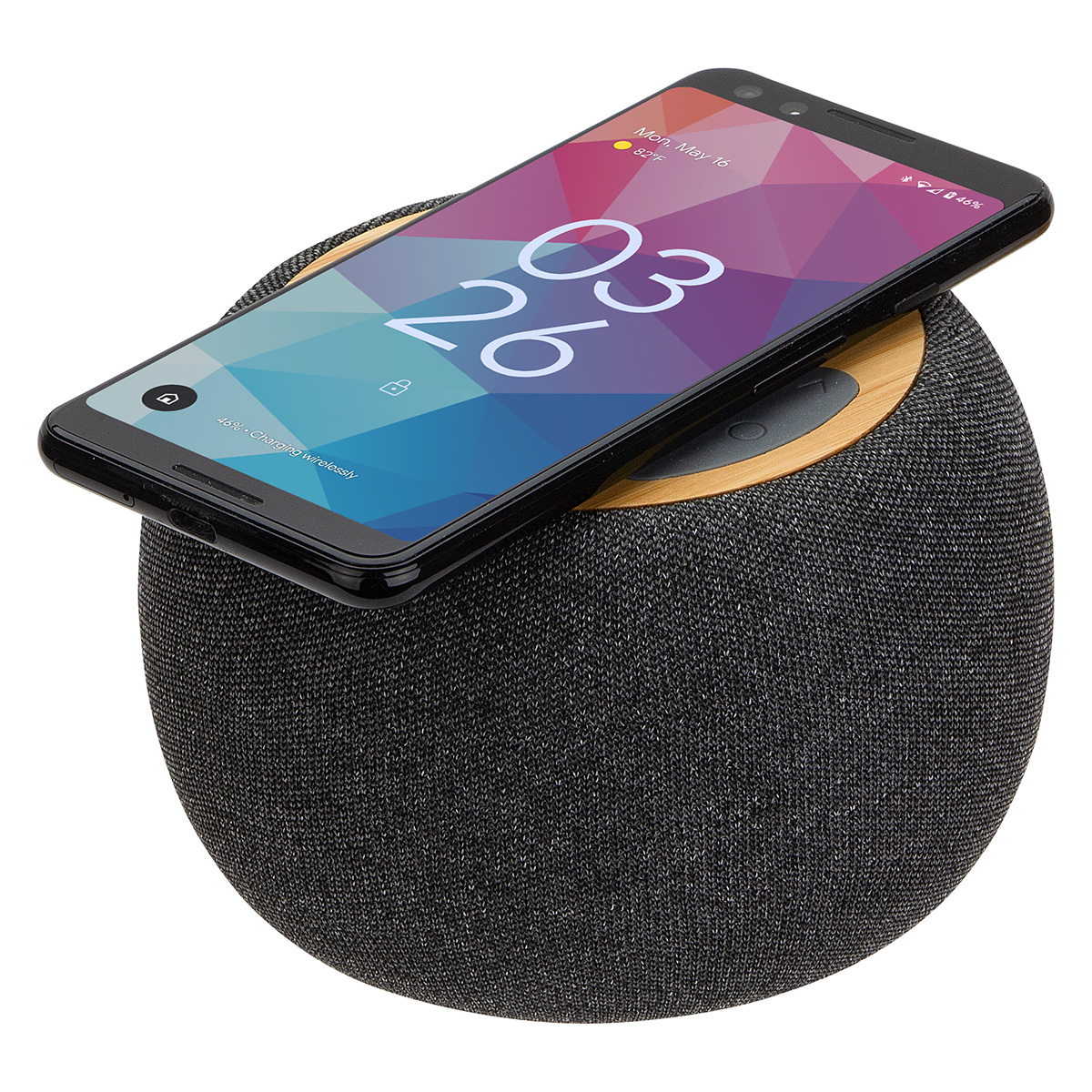 Empire Bamboo Wireless Speaker with 5W Wireless Charger 3
