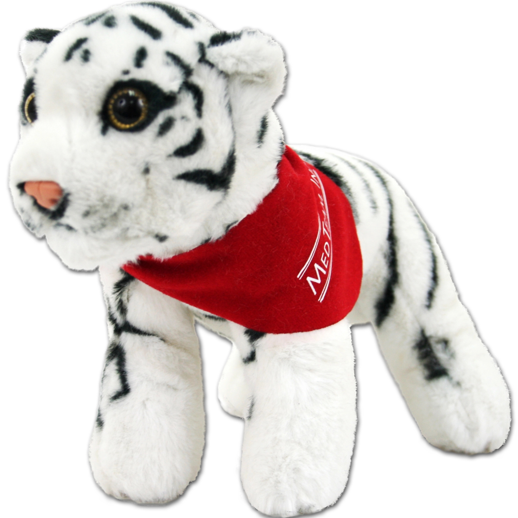 8" Jungle Animals Standing White Tiger