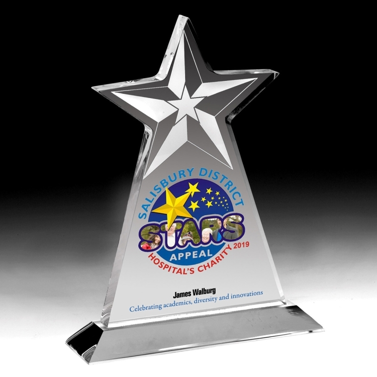 Vertical Star Award - Screen Printed 3
