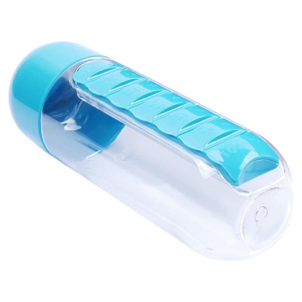 7 Day Pill Box Organizer Water Bottle 8