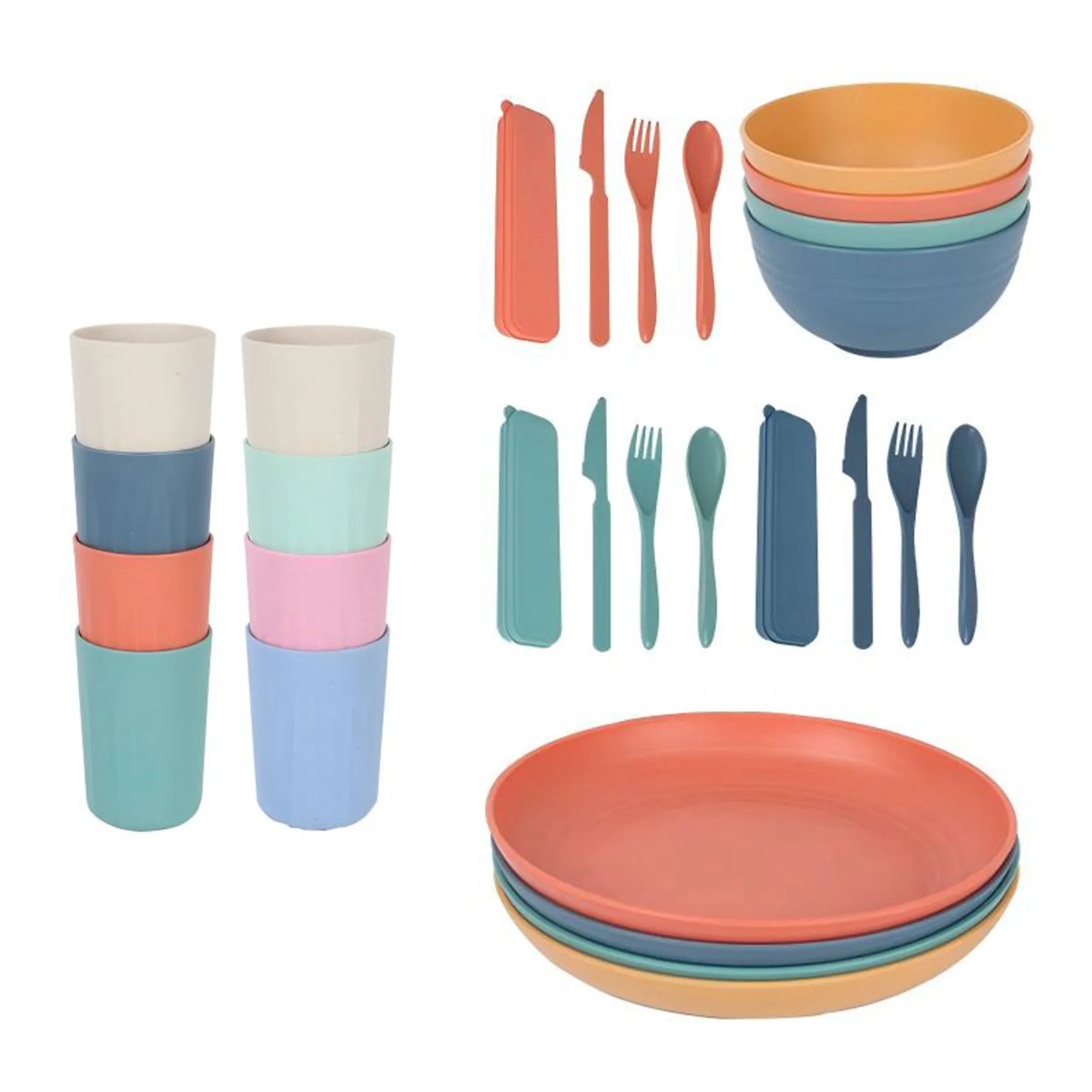Eco-Friendly Wheat Straw Flatware Set Biodegradable 2