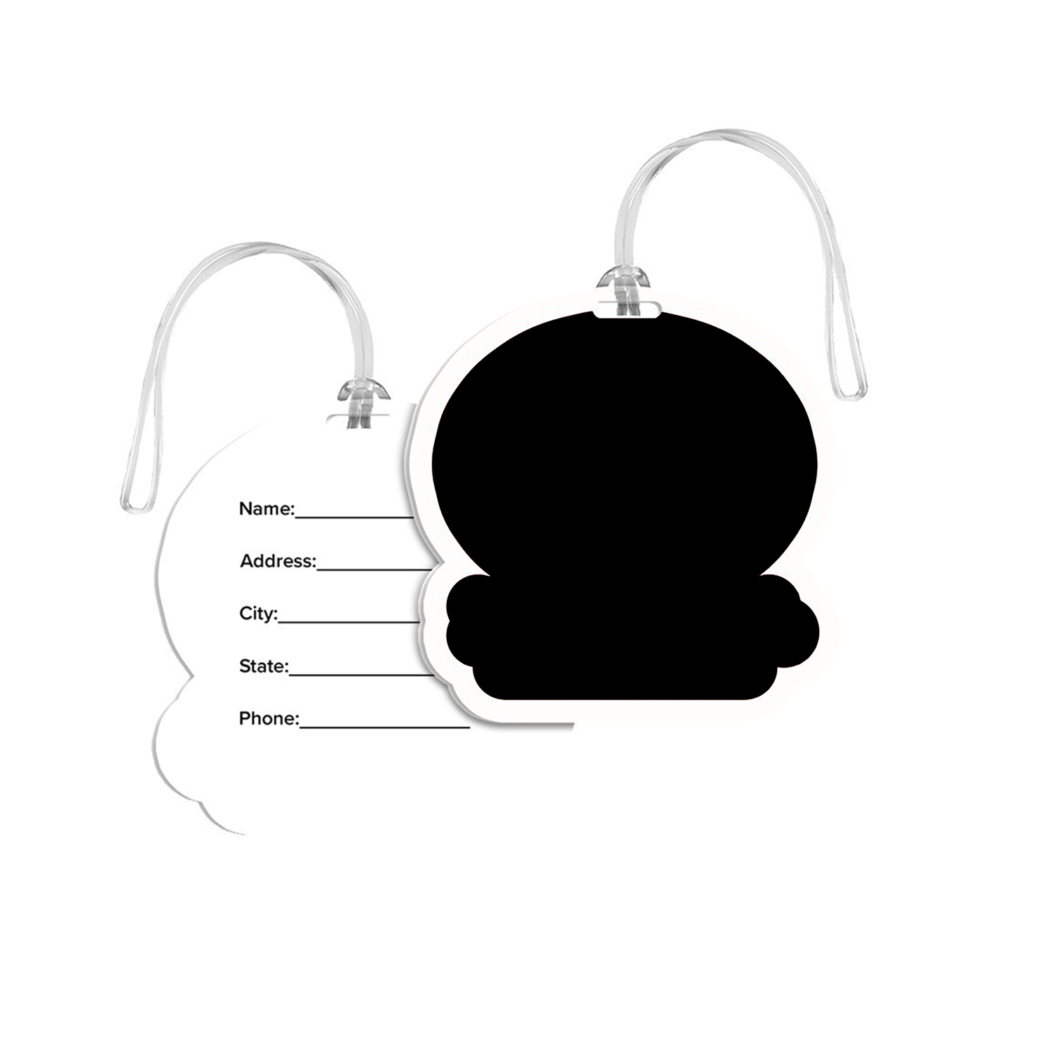 Acrylic Custom Shaped Bag Tag 3