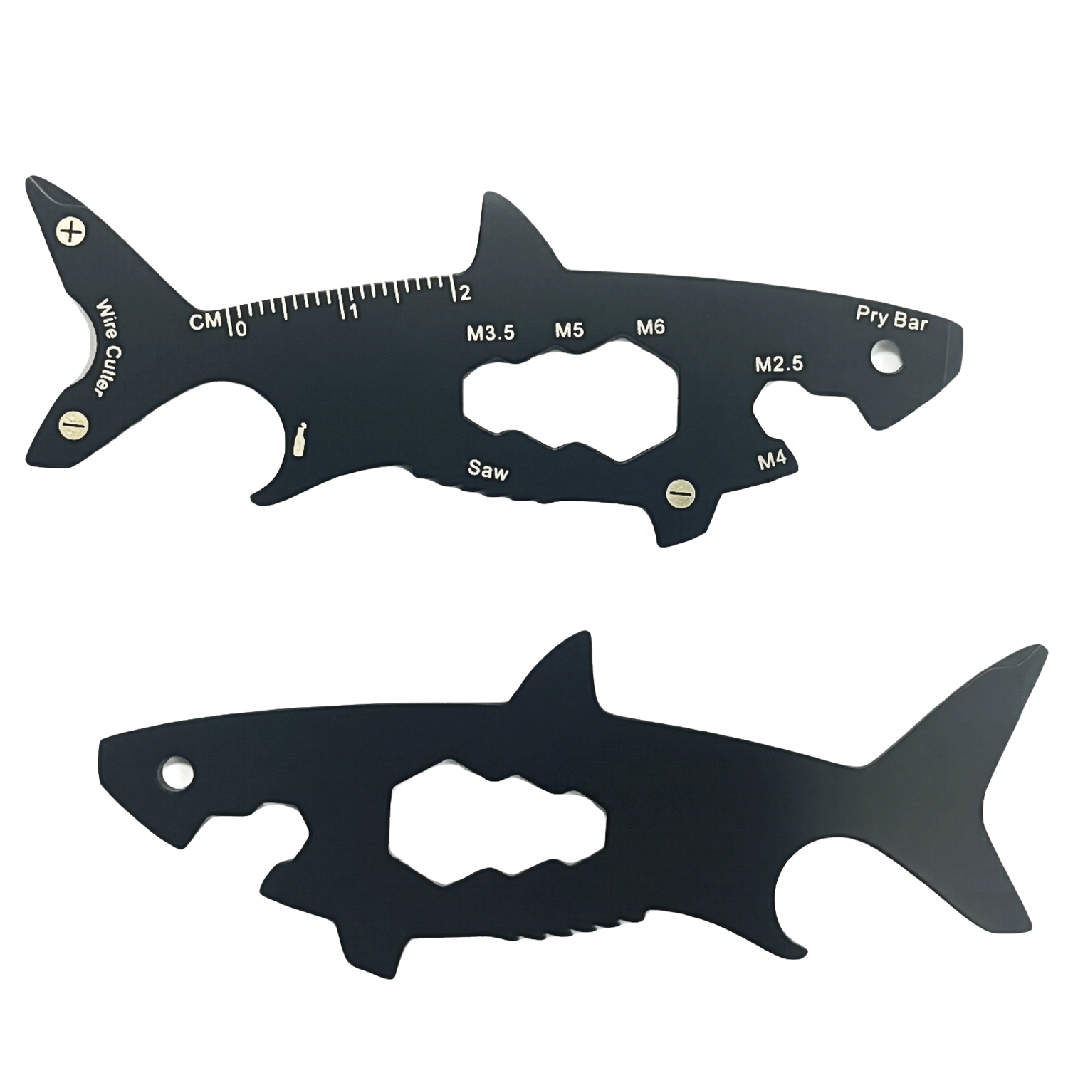 15 in 1 Stainless Steel Shark Shape EDC Multi Tool 2