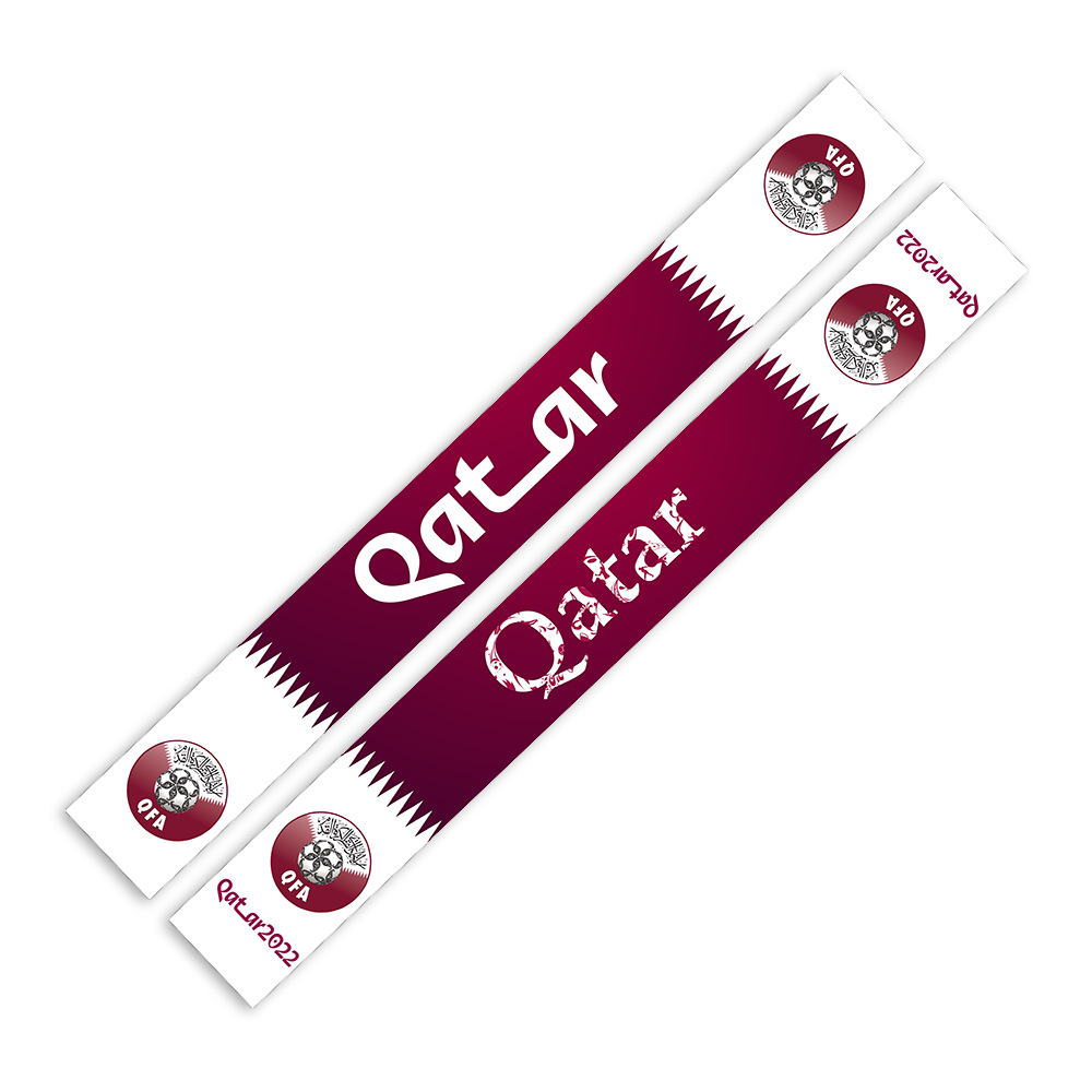 Qatar World Cup Football Fan National Flag Scarf 6