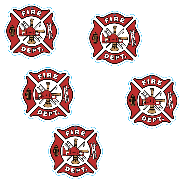 Fire Maltese Cross Shape Custom Air Fresheners - Top 10 Scents 2