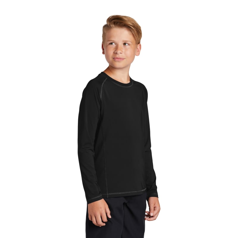 Sport-Tek Youth Long Sleeve Rashguard Tee. 10