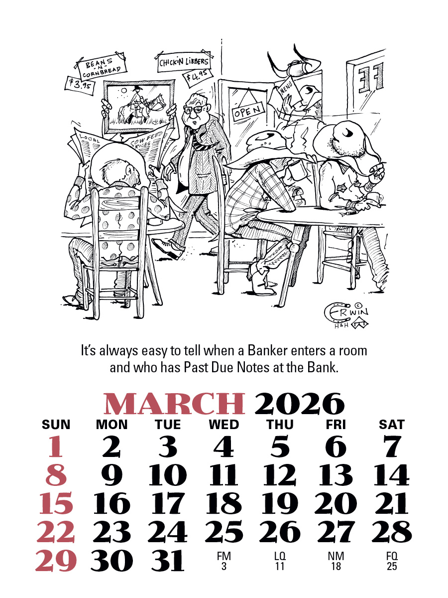 Press-N-Stick Cowboy Calendar