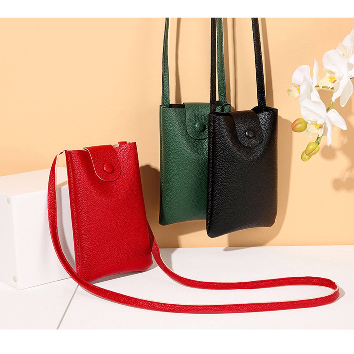 Soft Leather Phone Holder Wallet Bag PouchPurse Fanny Packs 7
