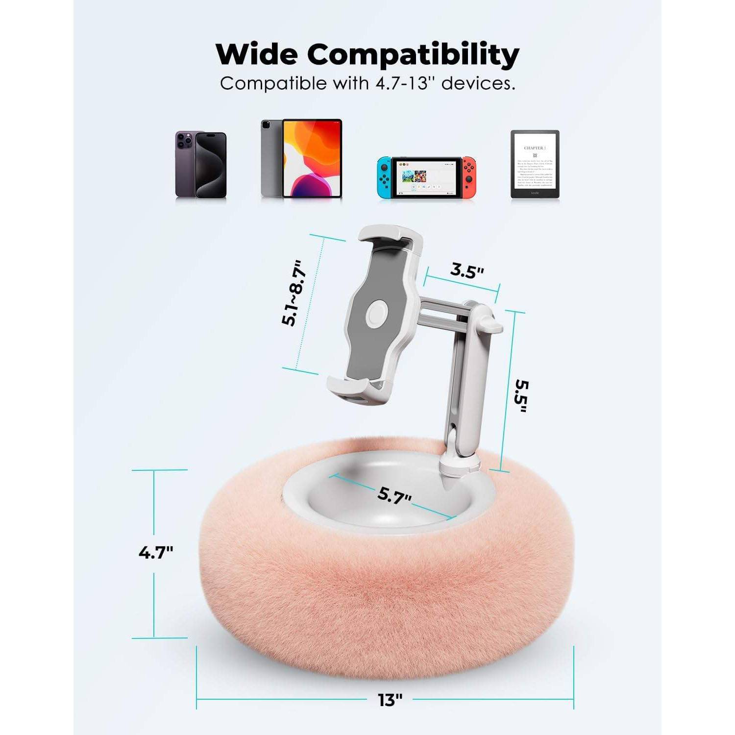 Plush Pillow Pad Phone Tablet Holder 5