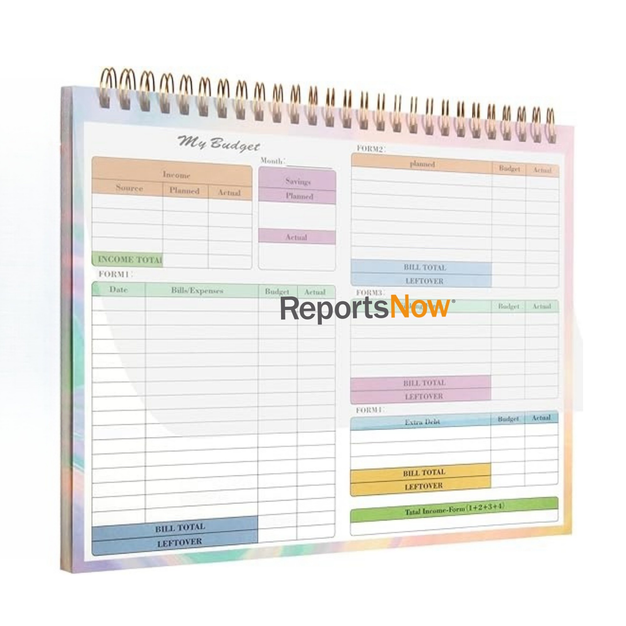 B5 50 Sheets Undated Budget Planner