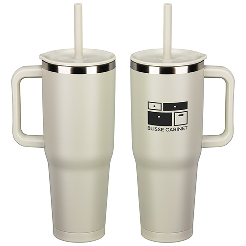 SENSO® Summit 40 oz Insulated Stainless Steel Travel Mug with Press-In Straw Lid 77