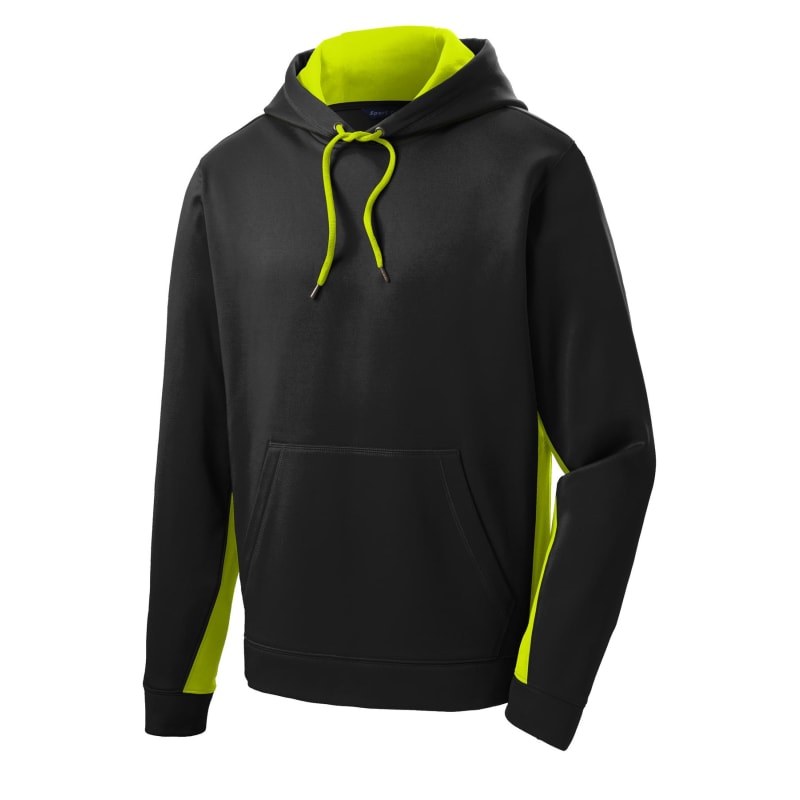 Sport-Tek Sport-Wick Fleece Colorblock Hooded Pullover. 12