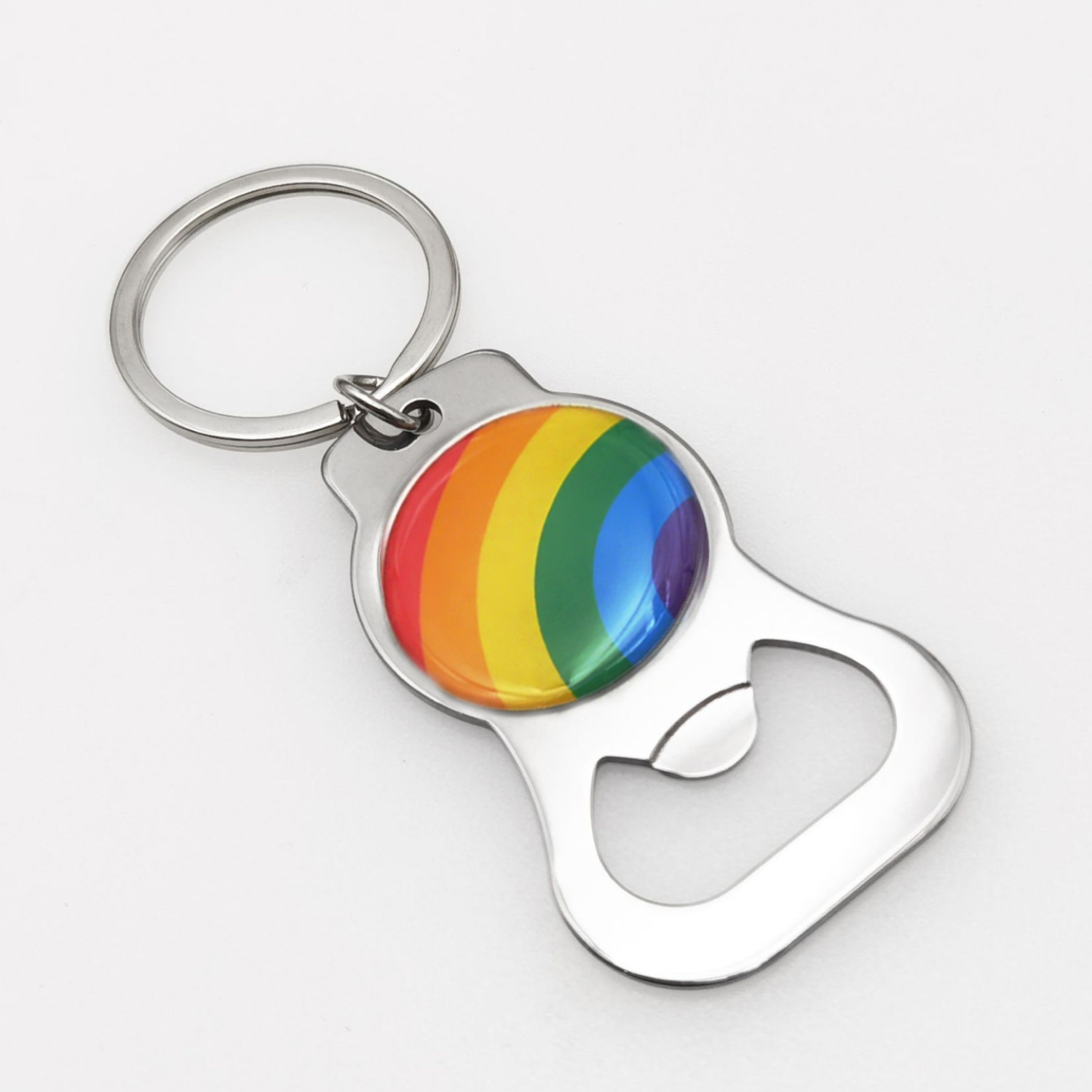 LGBT Rainbow Metal Bottle Opener Keychain 3