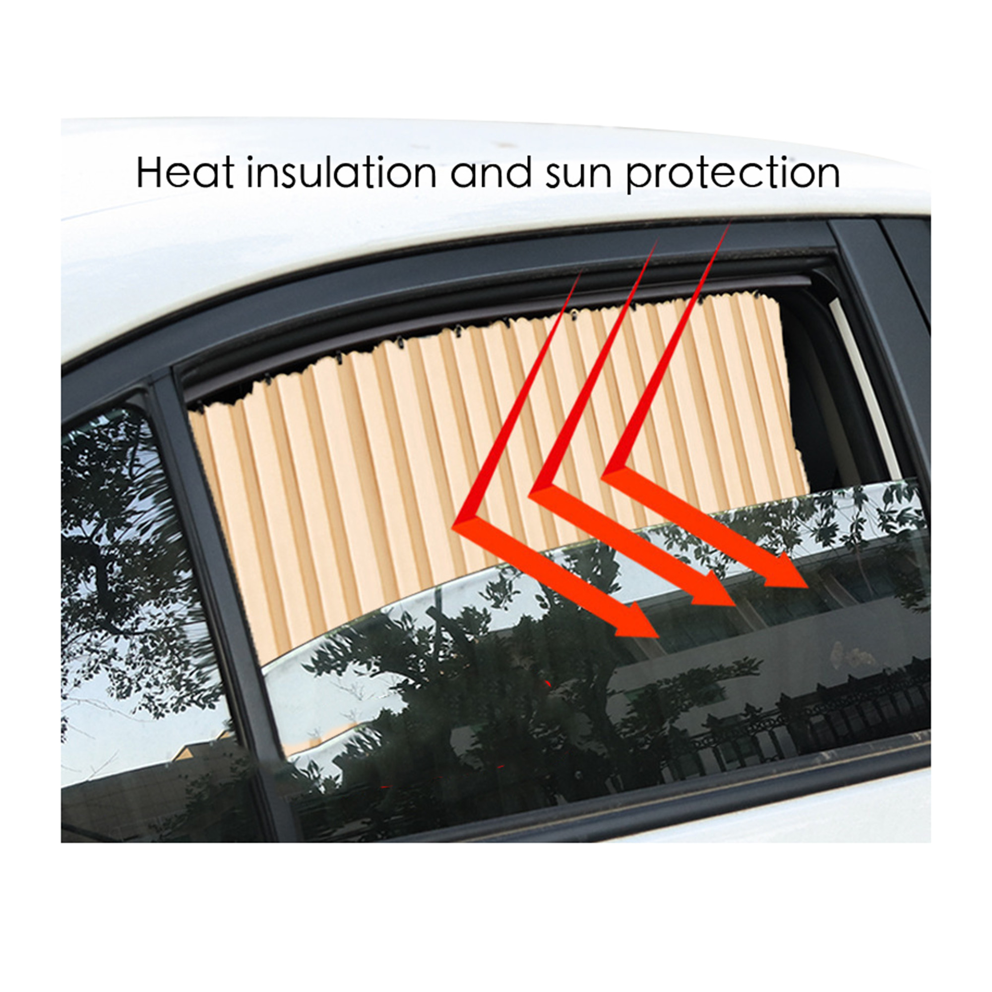 MOQ50 Track-Mounted Sunshade Curtain For Cars 9