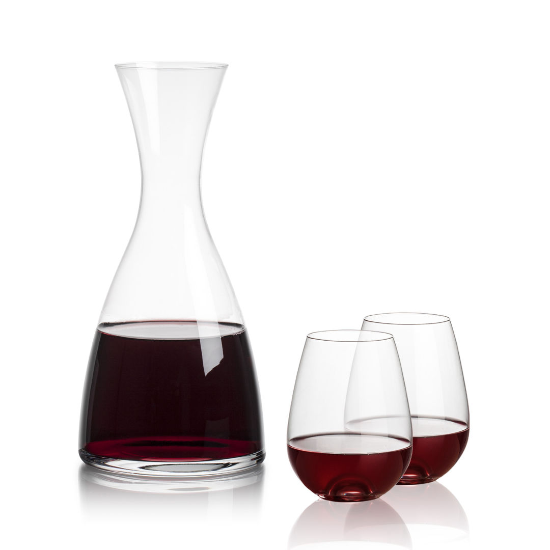 Barham Carafe & Edderton Stemless Wine 5