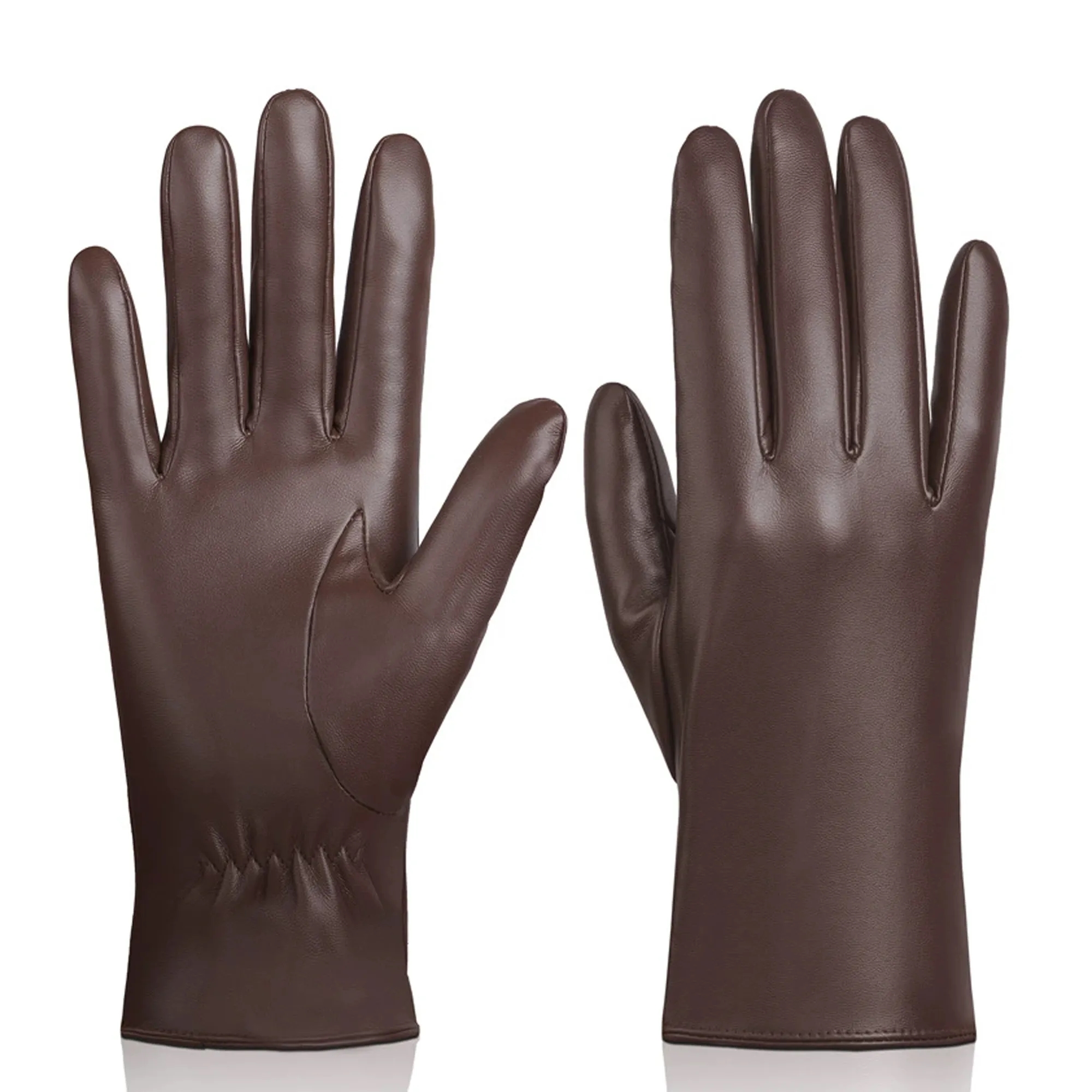 Wool-Lined PU Leather Winter Gloves MOQ20 1