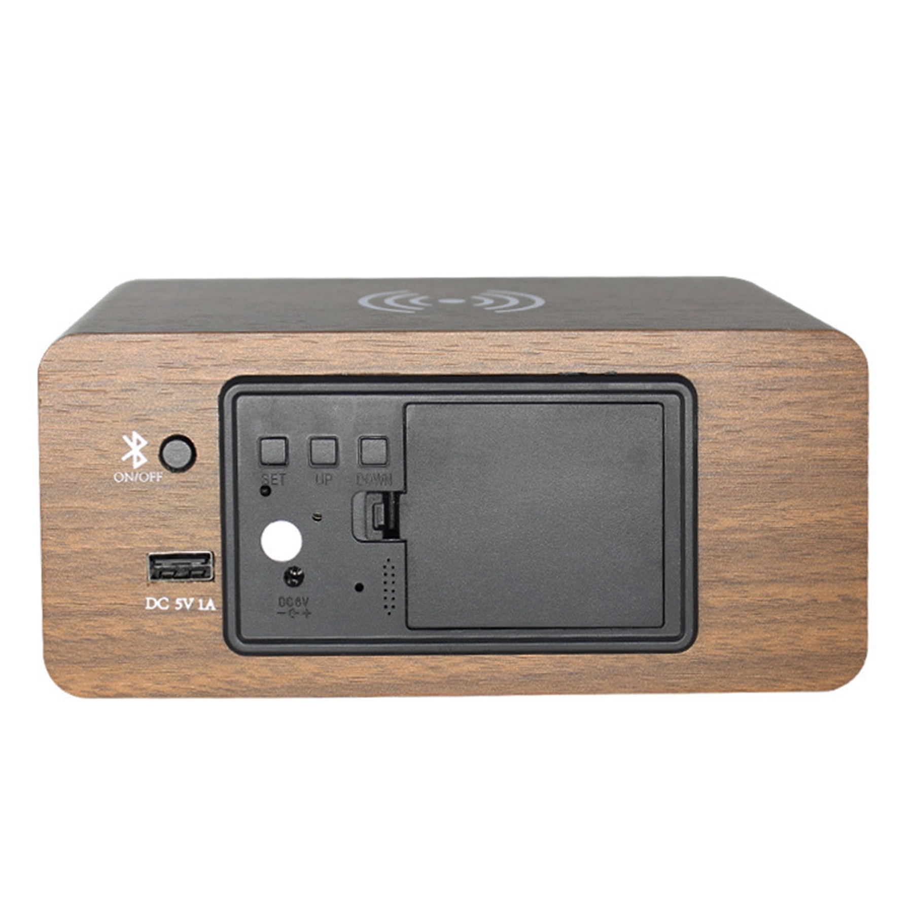 10 W Wood Wireless Charger with Speaker & Alarm Clock 4
