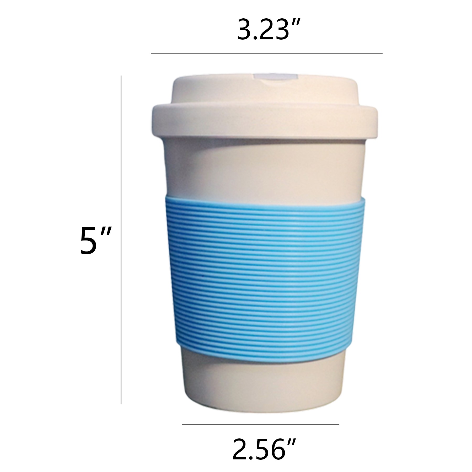 350Ml/12 Oz. Bamboo Fiber Reusable Coffee Cup 2