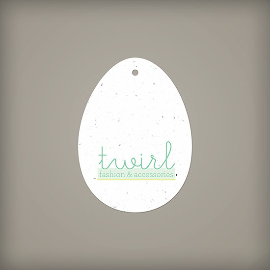 Single-Sided Egg Shape Seed Paper Tags 2