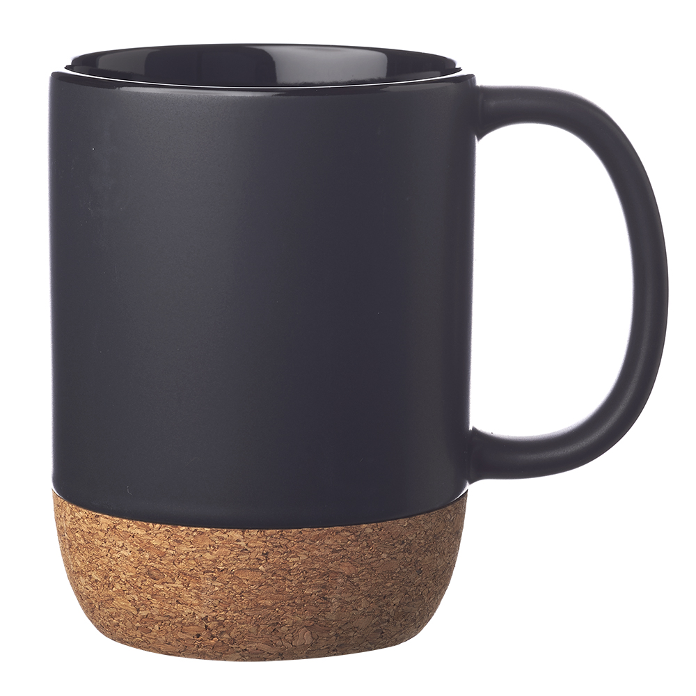 15 oz Matte Cork Bottom Ceramic Mugs