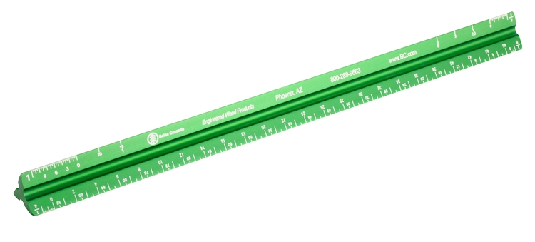 12" Architect Solid Scale - Aluminum 6