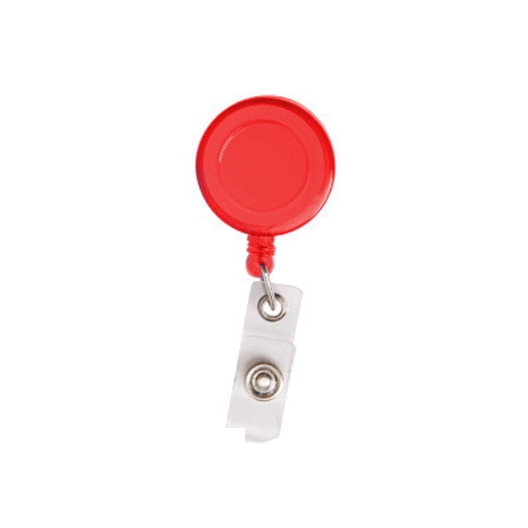 Cord Round Retractable Badge Reel with Metal Slip Clip 12