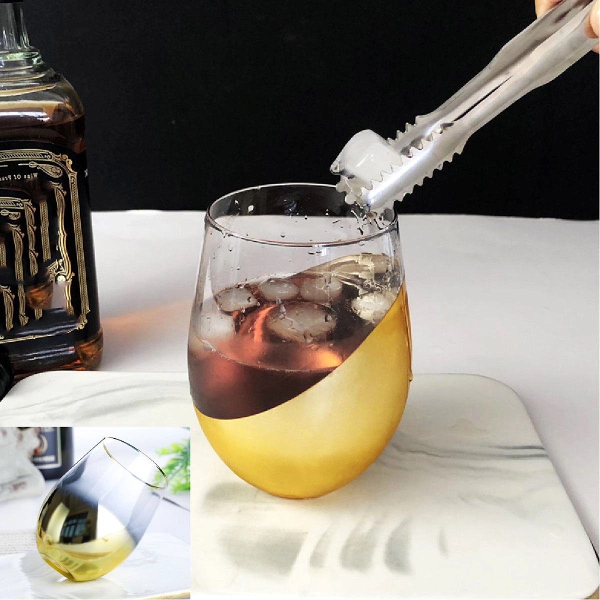 Modern Stemless Wine Glass 4