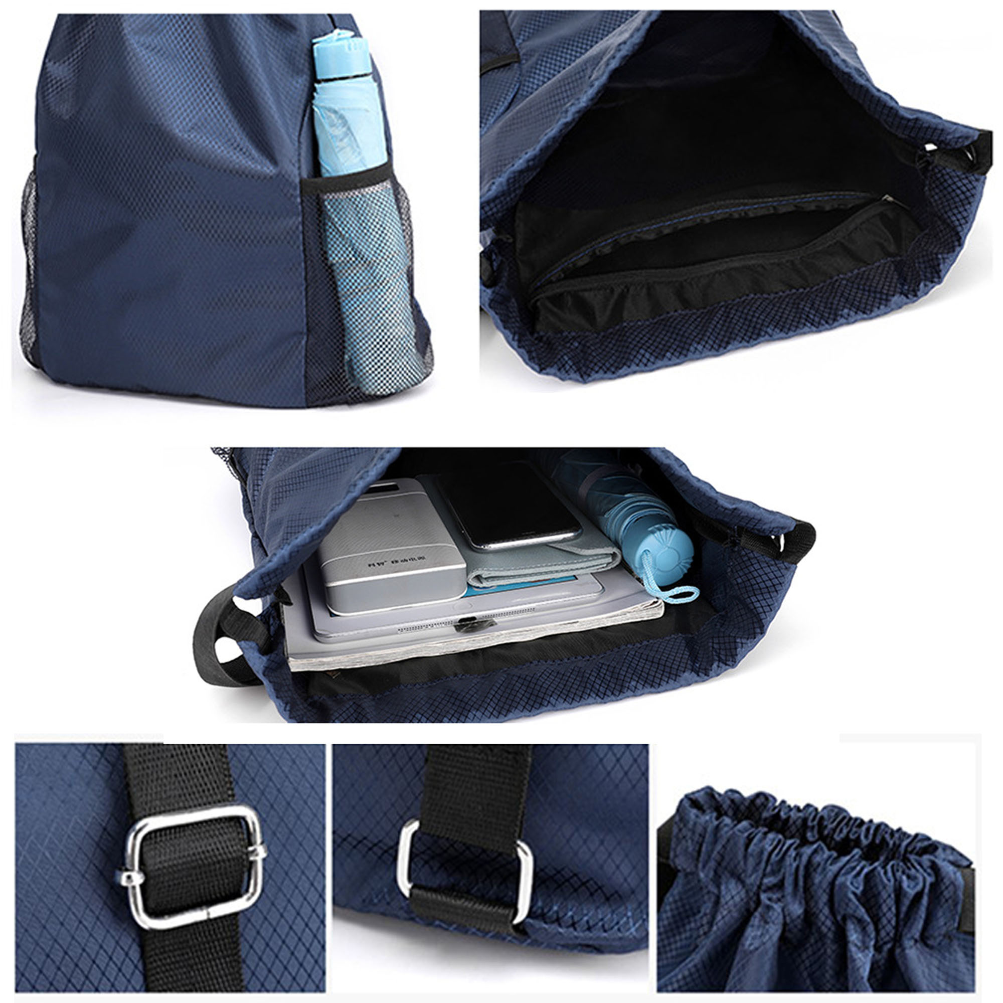 MOQ 20 Large Capacity Drawstring Pocket Backpack 5