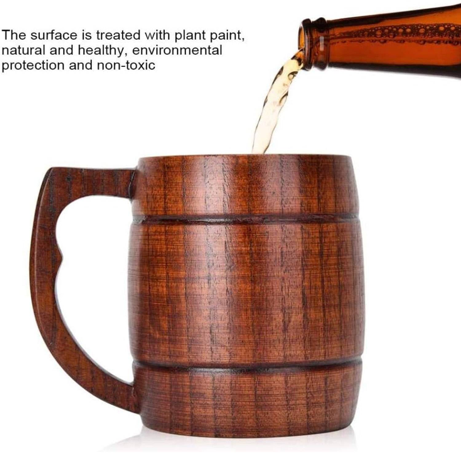 12 Oz Wooden Cup Beer Mug 4