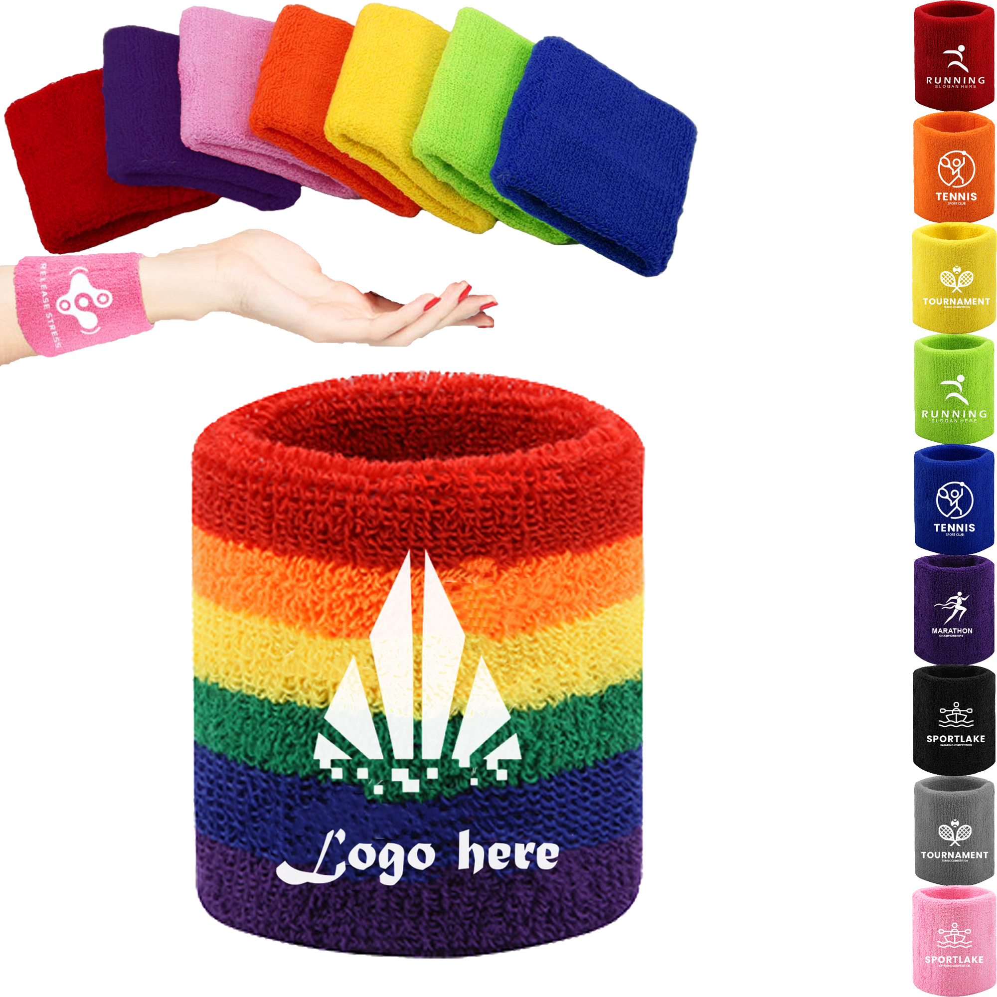 MOQ 20pcs Embroidered Wristband 2