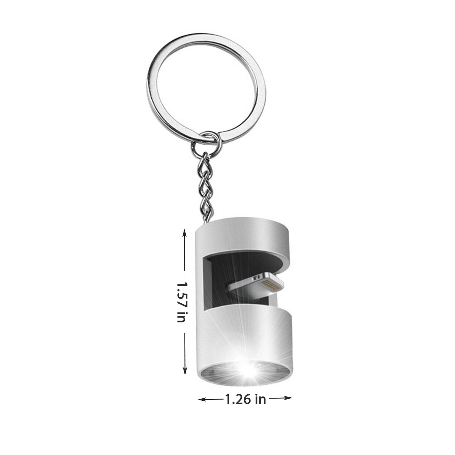 USB Rechargeable LED Flashlight Keychain for Phones 5